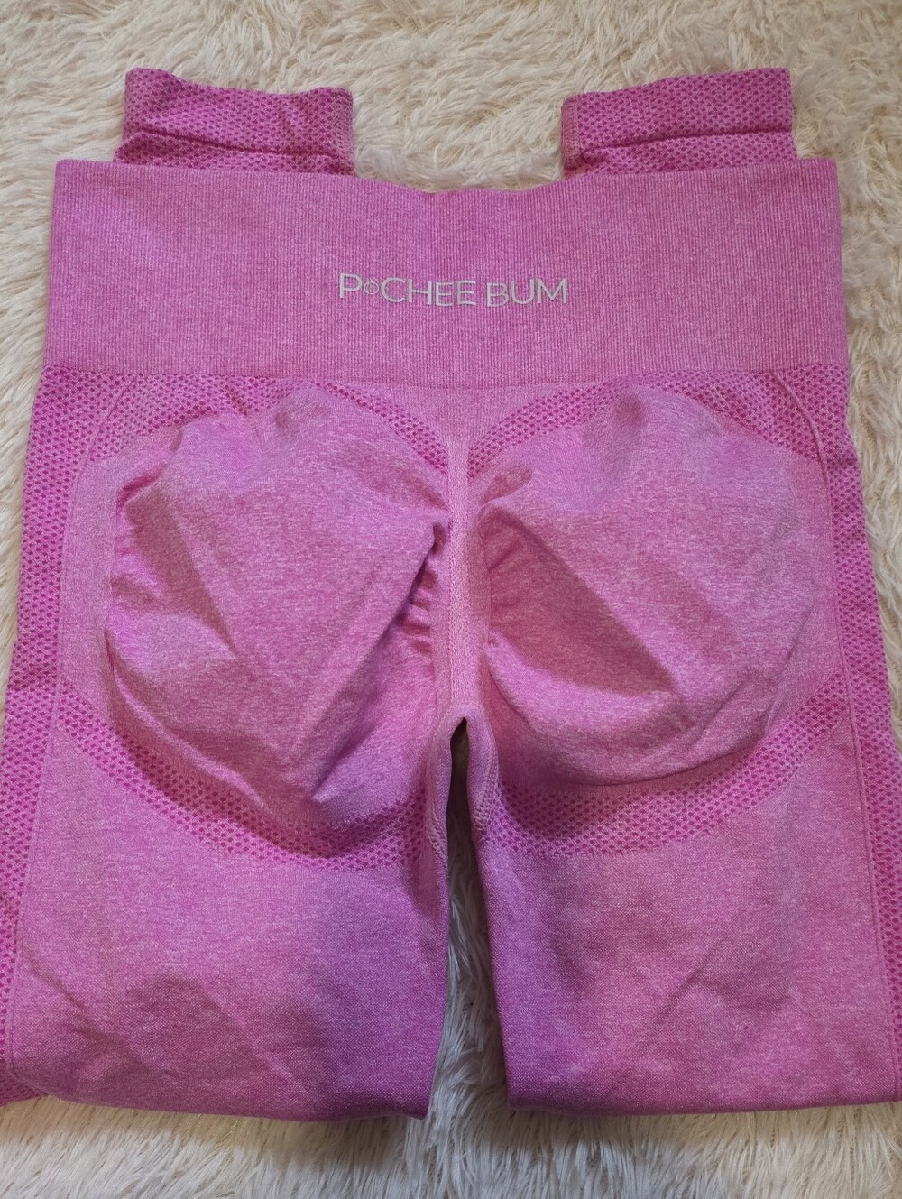 Pchee Bum Pink High-Waisted Activewear Leggings Size Small